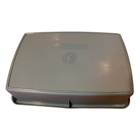 Vintage Blue Tupperware 767-2 Container Sectional With Lid 769-2 3 pieces - Picture 4 of 6